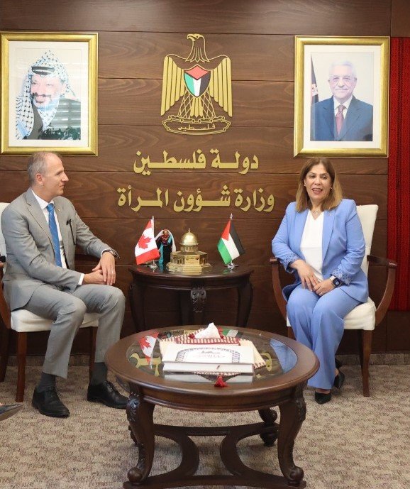 رام الله: ممثل كندا لدى فلسطين يلتقي وزيرة المرأة
