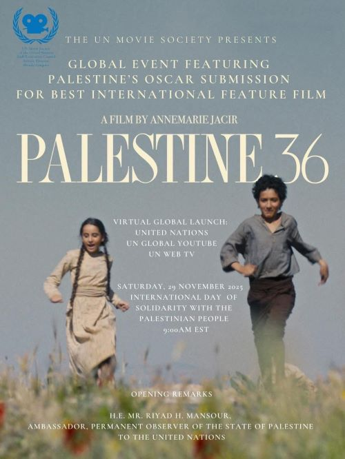 UN to Screen “Palestine 36” on International Day of Solidarity with Palestinians