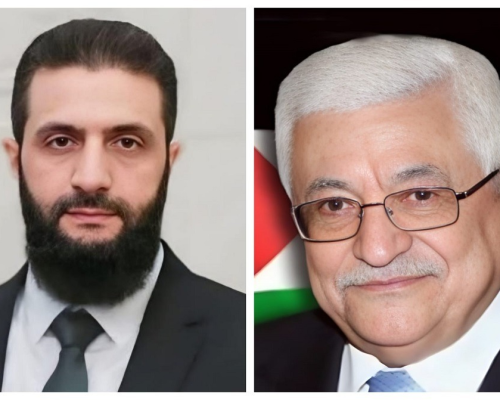 عباس يهنئ الرئيس السوري بالذكرى السنوية الأولى ليوم التحرير