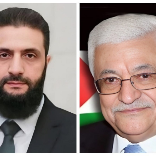 عباس يهنئ الرئيس السوري بالذكرى السنوية الأولى ليوم التحرير