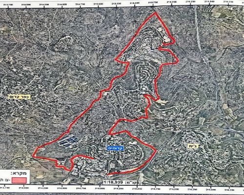 Israeli Occupation seize over 57,000 dunums of land east of Qalqilya for military and security purposes