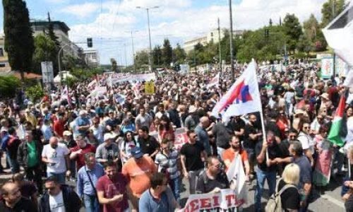 Thousands rally in Athens against Israeli aggression on Gaza, call for Palestinian freedom