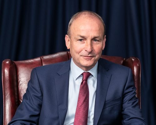 NEW YORK, UNITED STATES - 2021/09/20: Taoiseach Micheal Martin of Ireland during the meeting with Governor Kathy Hochul at governor's office in Manhattan. (Photo by Lev Radin/Pacific Press/LightRocket via Getty Images)