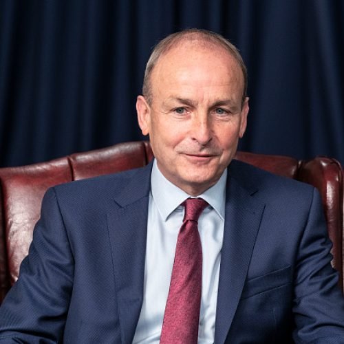 NEW YORK, UNITED STATES - 2021/09/20: Taoiseach Micheal Martin of Ireland during the meeting with Governor Kathy Hochul at governor's office in Manhattan. (Photo by Lev Radin/Pacific Press/LightRocket via Getty Images)