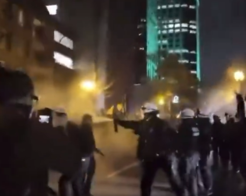 Anti-NATO protest in Montreal erupts in fires, smashed windows, arrests, say police