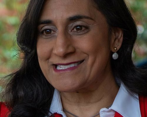 Anita Indira Anand, Canadian Prime Minister of Defense, speaks with local news representatives about the support Canada will be supplying to NATO during the Ukraine Defense Contact Group meeting at Ramstein Air Base, Germany, April 21, 2023. The U.S. will continue consulting Allies and partners to provide additional support to the Ukrainian people as they defend their country and democracy. This is the fourth time the UDCG has been held at Ramstein. (U.S. Air Force photo by Airman 1st Class Jordan Lazaro)