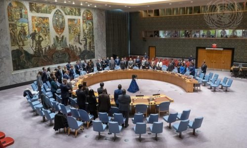 The Security Council holds a minute of silence in memory of US President Jimmy Carter, who passed away at the age of 100 on December 29, 2024.