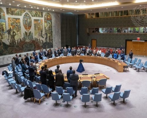 The Security Council holds a minute of silence in memory of US President Jimmy Carter, who passed away at the age of 100 on December 29, 2024.