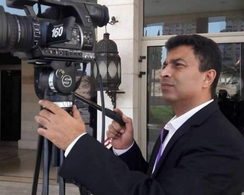 ارتقاء مصور تلفزيون فلسطين خالد المدهون بنيران جيش الاحتلال في غزة