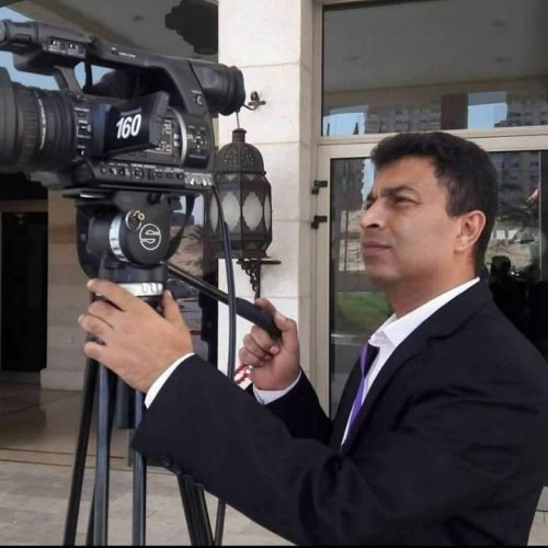 ارتقاء مصور تلفزيون فلسطين خالد المدهون بنيران جيش الاحتلال في غزة