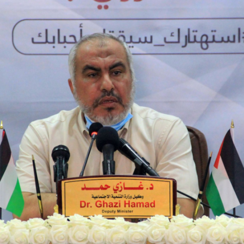 GHAZI HAMAD: Head of Hamas Delegation in Official and Unofficial Negotiations with Israel